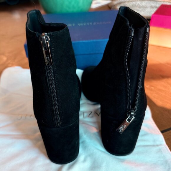 Stuart Weitzman Bacari Suede Chunky Heel Boots - Picture 6 of 12